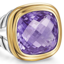 Load image into Gallery viewer, Albion Ring in Sterling Silver with 18K Yellow Gold and Amethyst, 11mm
