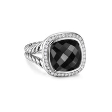 Load image into Gallery viewer, Albion Ring in Sterling Silver with Black Onyx and Diamonds, 11mm
