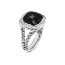 Load image into Gallery viewer, Albion Ring in Sterling Silver with Black Onyx and Diamonds, 11mm
