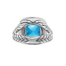 Load image into Gallery viewer, Albion  Ring in Sterling Silver with Blue Topaz and Diamonds, 11mm

