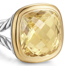 Load image into Gallery viewer, Albion Ring in Sterling Silver with 18K Yellow Gold and Champagne Citrine, 15mm
