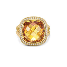 Load image into Gallery viewer, Albion Ring in 18K Yellow Gold with Citrine and Diamonds, 15mm
