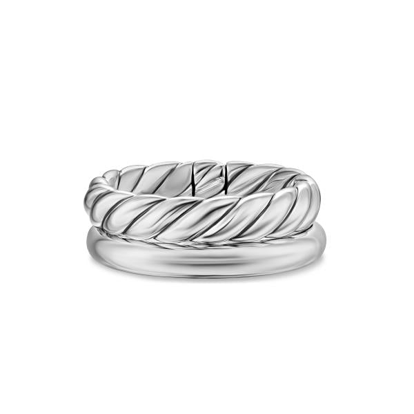 DY Mercer Two Row Ring in Sterling Silver, 8mm