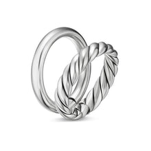 Load image into Gallery viewer, DY Mercer Two Row Ring in Sterling Silver, 8mm
