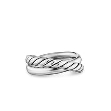 Load image into Gallery viewer, Crossover Two Row Ring in Sterling Silver, 7.4mm
