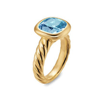 Load image into Gallery viewer, DY Mercer Stone Ring in 18K Yellow Gold with Sky Blue Topaz, 10mm
