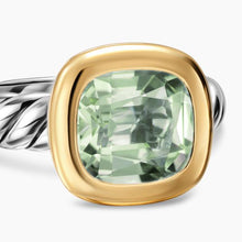 Load image into Gallery viewer, DY Mercera Color Stone Ring in Sterling Silver with 18K Yellow Gold and Prasiolite, 10mm
