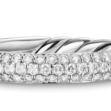 Load image into Gallery viewer, DY Mercer Pave Band Ring in Sterling Silver with Diamonds, 3.7mm
