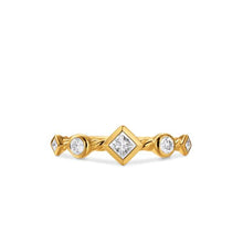 Load image into Gallery viewer, Petite Modern Renaissance Band Ring in 18K Yellow Gold with Diamonds, 6.4mm
