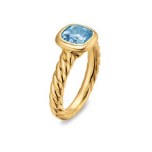 Load image into Gallery viewer, DY Mercer Stone Ring in 18K Yellow Gold with Sky Blue Topaz, 7mm
