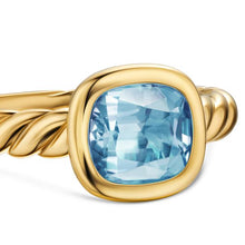 Load image into Gallery viewer, DY Mercer Stone Ring in 18K Yellow Gold with Sky Blue Topaz, 7mm
