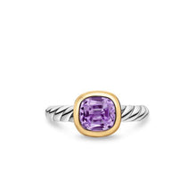 Load image into Gallery viewer, DY Mercera Color Stone Ring in Sterling Silver with 18K Yellow Gold and Amethyst, 7mm
