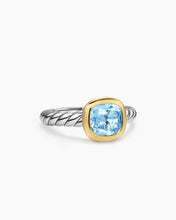 Load image into Gallery viewer, DY Mercer  Color Stone Ring in Sterling Silver with 18K Yellow Gold and Sky Blue Topaz, 7mm
