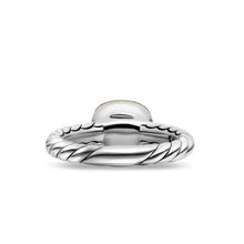 Load image into Gallery viewer, DY Mercer  Color Stone Ring in Sterling Silver with 18K Yellow Gold and Sky Blue Topaz, 7mm
