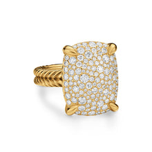 Load image into Gallery viewer, Chatelaine Elongated Ring in 18K Yellow Gold with Diamonds, 19mm
