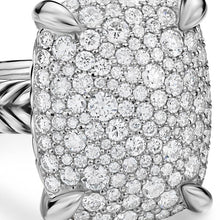 Load image into Gallery viewer, Chatelaine Elongated Ring in Sterling Silver with Diamonds, 19mm
