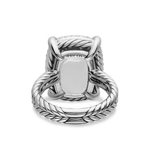 Load image into Gallery viewer, Chatelaine Elongated Ring in Sterling Silver with Diamonds, 19mm
