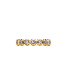 Load image into Gallery viewer, Bezel Set Band Ring in 18K Yellow Gold with Tanzanite, 4mm
