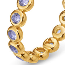 Load image into Gallery viewer, Bezel Set Band Ring in 18K Yellow Gold with Tanzanite, 4mm
