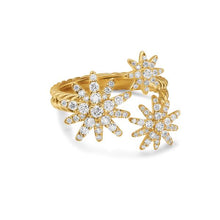 Load image into Gallery viewer, Starburst Multi Star Ring in 18K Yellow Gold with Diamonds, 17.7mm
