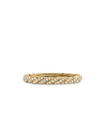 Petite Pave Band Ring in 18K Yellow Gold with Diamonds, 2.5mm