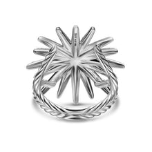 Load image into Gallery viewer, Starburst Ring in Sterling Silver with Diamonds, 25mm
