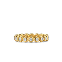 Load image into Gallery viewer, Bezel Set Band Ring in 18K Yellow Gold with Diamonds, 3.7mm
