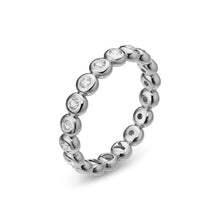 Load image into Gallery viewer, Bezel Set Band Ring in Sterling Silver with Diamonds, 3.7mm
