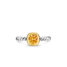 Load image into Gallery viewer, DY Mercer  Color Cable Ring in Sterling Silver with 14K Yellow Gold and Citrine, 5.5mm
