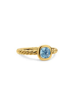 DY Mercer  Color Cable Ring in 18K Yellow Gold with Sky Blue Topaz, 5.5mm