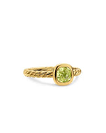 DY Mercer  Color Cable Ring in 18K Yellow Gold with Peridot, 5.5mm