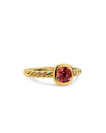 DY Mercer  Color Cable Ring in 18K Yellow Gold with Rhodolite Garnet, 5.5mm