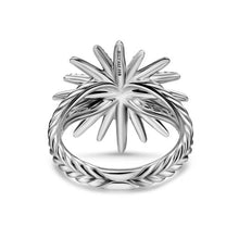 Load image into Gallery viewer, Starburst Ring in Sterling Silver with 18K Yellow Gold and Diamonds, 20.7mm
