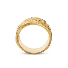 Load image into Gallery viewer, Shipwreck Cigar Band Ring in 18K Yellow Gold, 15mm
