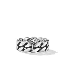 Load image into Gallery viewer, Curb Chain Band Ring in Sterling Silver, 8mm
