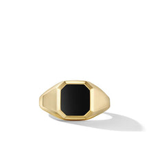 Load image into Gallery viewer, Streamline Signet Ring in 18K Yellow Gold with Black Onyx
