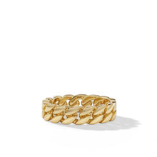 Load image into Gallery viewer, Curb Chain Band Ring in 18K Yellow Gold, 6mm
