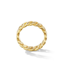 Load image into Gallery viewer, Curb Chain Band Ring in 18K Yellow Gold, 6mm
