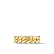 Load image into Gallery viewer, Curb Chain Band Ring in 18K Yellow Gold, 6mm
