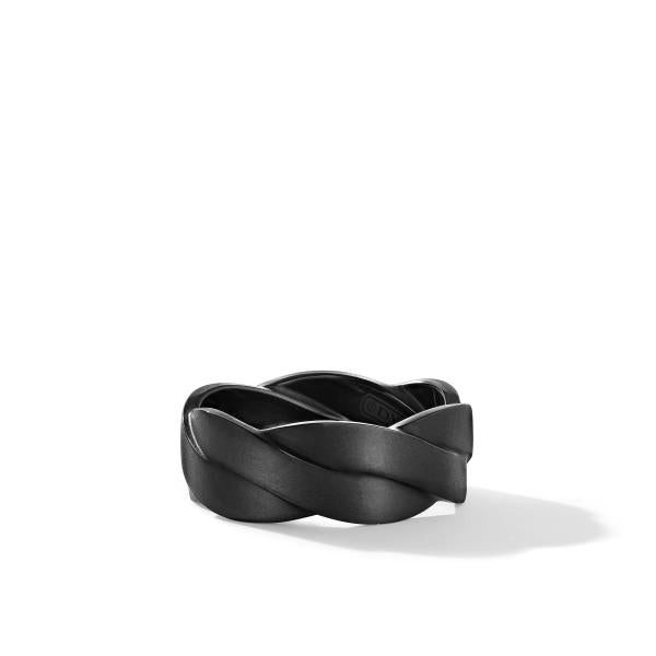 DY Helios Band Ring in Black Titanium