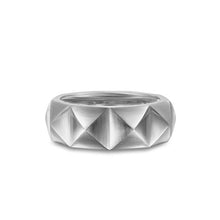 Load image into Gallery viewer, Pyramid Band Ring in Sterling Silver, 8mm
