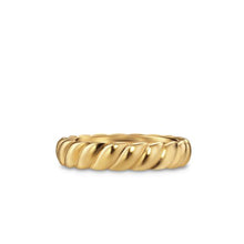 Load image into Gallery viewer, Sculpted Cable Band Ring in 18K Yellow Gold, 5mm
