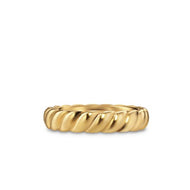 Sculpted Cable Band Ring in 18K Yellow Gold, 5mm