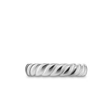 Load image into Gallery viewer, Sculpted Cable Band Ring in 18K White Gold, 5mm
