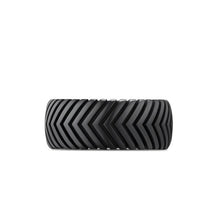 Load image into Gallery viewer, Chevron Band Ring in Black Titanium, 10mm
