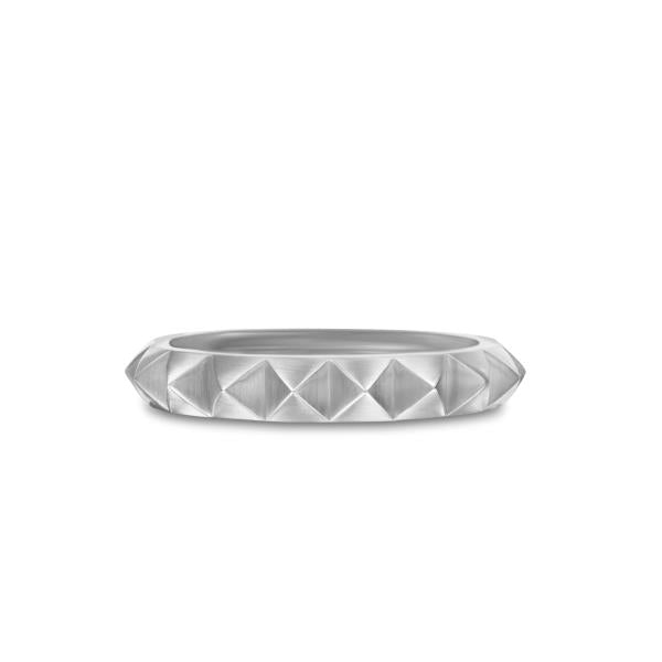 Pyramid Band Ring in Sterling Silver, 4mm