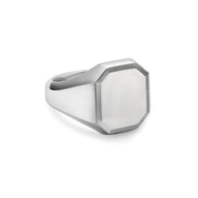 Load image into Gallery viewer, Streamline Signet Ring in Sterling Silver, 18mm
