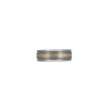 Load image into Gallery viewer, Royal Brushed Titanium &amp; Yellow Gold Band
