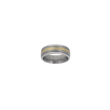 Load image into Gallery viewer, Royal Brushed Titanium &amp; Yellow Gold Band
