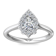 Martin Flyer Pear Shaped Diamond Engagement Ring